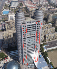 新疆蜀山区电信大楼外墙清洗